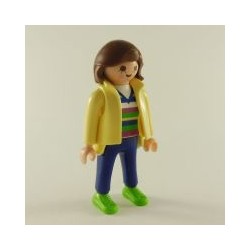 Playmobil 15470 Playmobil Femme Moderne Bleu et Jaune avec Gilet Jaune