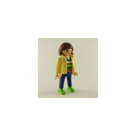 Playmobil 15470 Playmobil Femme Moderne Bleu et Jaune avec Gilet Jaune