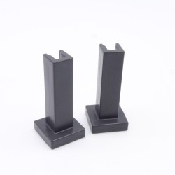 Playmobil 36636 Set of 2 Small Dark Gray System X Posts