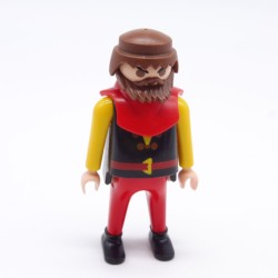Playmobil 36690 Man Knight Big Belly Black Yellow Red Red Collar