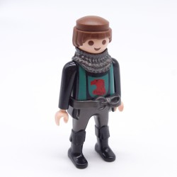 Playmobil 36691 Men Knight Black Green and Gray Red Falcon
