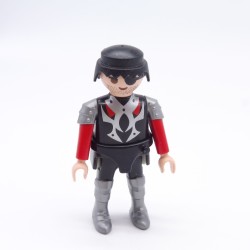 Playmobil 36698 Men's Barbarian Knight Black Red and Silver Black Belt
