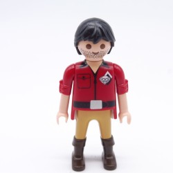 Playmobil 36714 Men's Red and Light Brown Diamond Brown Boots