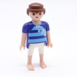 Playmobil 36732 Man Blue and White Letters Barefoot