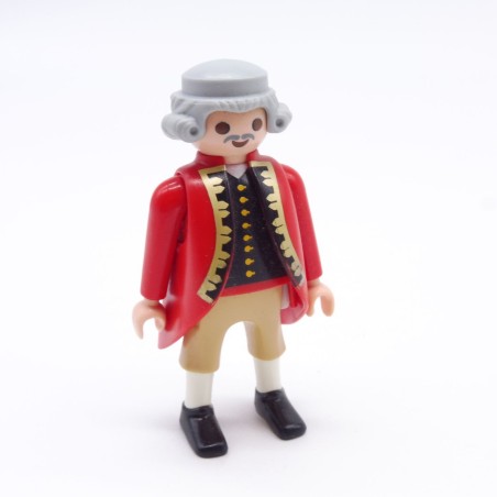 Playmobil 36737 Soldat Officier Rouge Noir et Marron Manteau Rouge