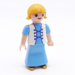 Playmobil 36754 Enfant Fille Robe Bleue et Blanche Chaussures Dorées 6324