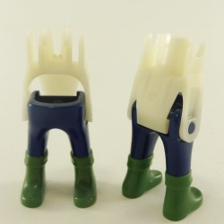 Playmobil 23452 Playmobil Lot of 2 Pairs of Legs Big Belly Dark Blue Green Boots