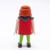 Playmobil Homme Viking Vert et Rouge Col Fourrure Bras Nus