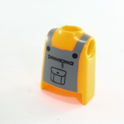 Playmobil 20809 Playmobil Buste Orange Fluo Salopette Grise