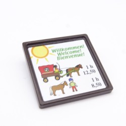 Playmobil 38182 Panneau Marron Poney Ranch