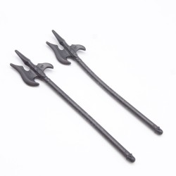 Playmobil 38255 Lot de 2 Lance Hallebarde Gris Foncé usées