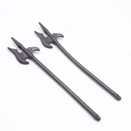 Playmobil 38255 Lot de 2 Lance Hallebarde Gris Foncé usées