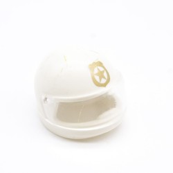 Playmobil 38326 Casque de Moto Blanc avec Visière Logo Police Doré
