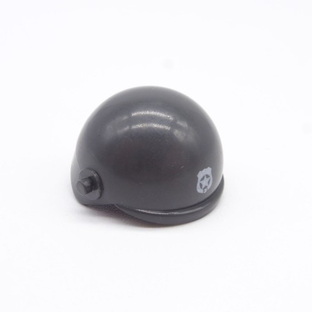 Playmobil 38338 Casque Police Gris Foncé Logo blanc