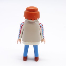 Playmobil 38537 Homme Bleu Blanc Rouge Gilet Gris