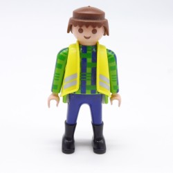 Playmobil 38538 Homme Vert et Bleu Gilet Jaune Fluo