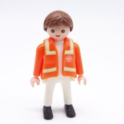 Playmobil 38539 Homme Secouriste Orange et Blanc Gilet Orange RESCUE