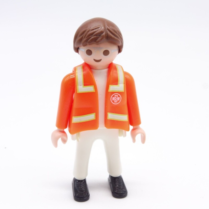 Playmobil 38539 Homme Secouriste Orange et Blanc Gilet Orange RESCUE