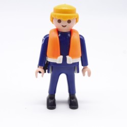 Playmobil 38545 Homme Garde Côte Bleu gilet Orange 4448