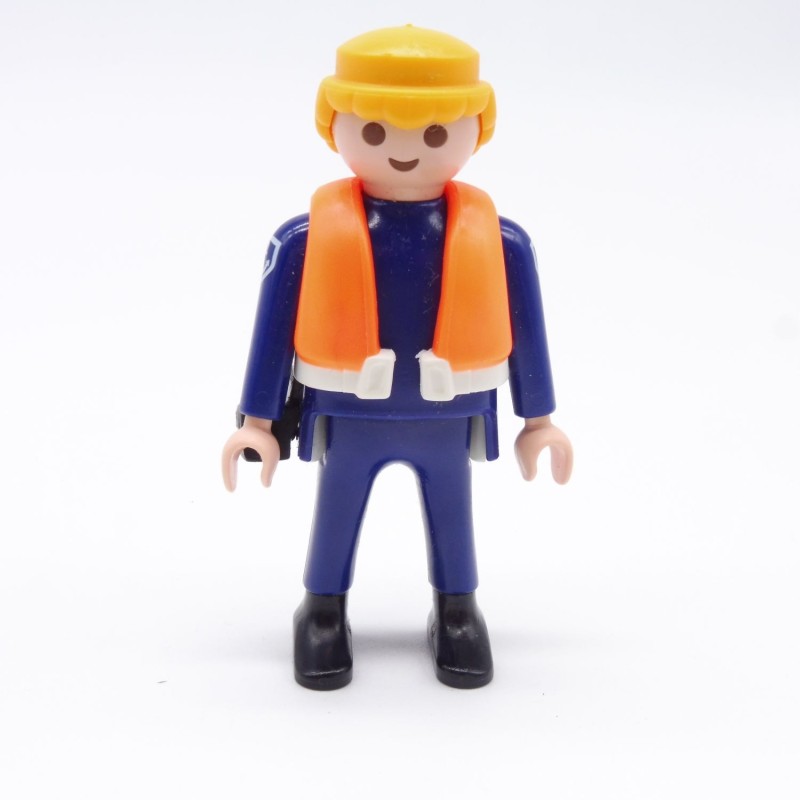 Playmobil 38545 Homme Garde Côte Bleu gilet Orange 4448