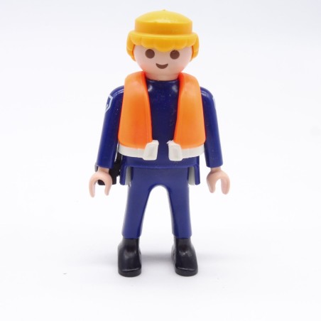 Playmobil 38545 Homme Garde Côte Bleu gilet Orange 4448