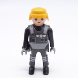 Playmobil 38557 Homme Policier Gris et Noir Gilet Pareballe Holster