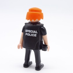Playmobil 38561 Homme Policier Noir et Bleu Gilet Pareballe Holster