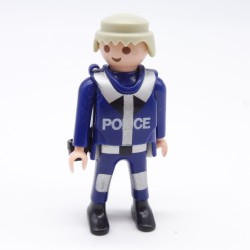 Playmobil 38565 Homme Policier Bleu et Argent Gilet Pareballe Holster