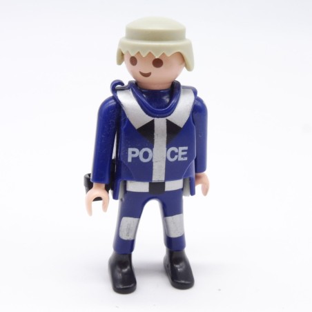 Playmobil 38565 Homme Policier Bleu et Argent Gilet Pareballe Holster