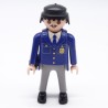 Playmobil 38567 Homme Policier Bleu et Gris Holster Visage Abimé