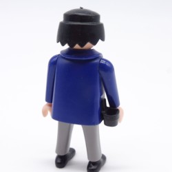 Playmobil 38567 Homme Policier Bleu et Gris Holster Visage Abimé