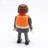 Playmobil 38568 Homme Pompier Gris Blanc et Jaune Gilet Sauvetage Orange