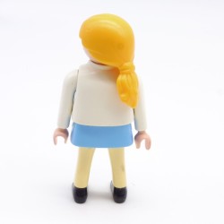 Playmobil 38576 Femme Moderne Bleu et Jaune avec Gilet Blanc un peu usée