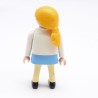 Playmobil 38576 Femme Moderne Bleu et Jaune avec Gilet Blanc un peu usée