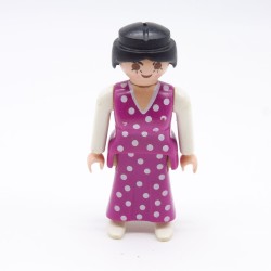 Playmobil 38577 Femme Robe Violette et Blanche un peu abimée