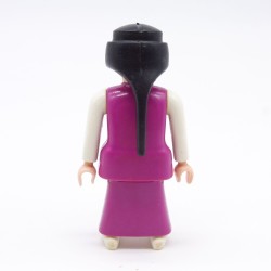 Playmobil 38577 Femme Robe Violette et Blanche un peu abimée