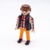 Playmobil 21626 Homme Orange Haut Blanc Bleu Noir Gilet Noir