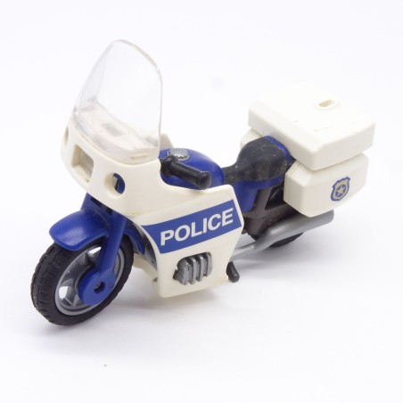 Playmobil 38594 Moto de Police 3986 incomplète et jaunie