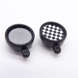 Playmobil 38636 Lot de 2 Spots Noirs Rond pour Camion Voiture Jeep