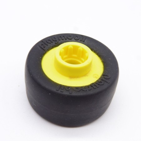 Playmobil 38725 Roue Diamètre 31 mm Largeur 16 mm Jante Jaune Pneu Lisse