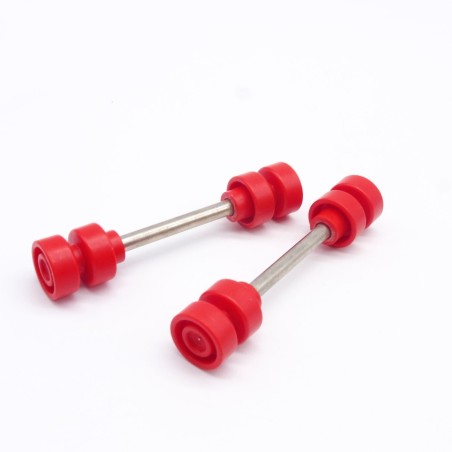 Playmobil 38742 Lot de 2 Essieus Métal Longueur 68 mm Diamètre 13 mm