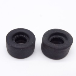 Playmobil 38743 Lot de 2 Petits Pneus lisses Diamètre 20 mm Largeur 12 mm dont 1 usé