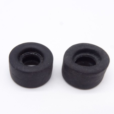 Playmobil 38743 Lot de 2 Petits Pneus lisses Diamètre 20 mm Largeur 12 mm dont 1 usé