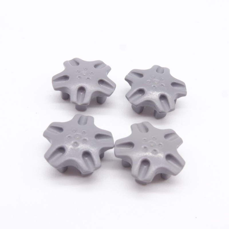 Playmobil 38772 Lot de 4 Enjoliveurs de Roue Gris