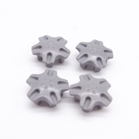 Playmobil 38772 Lot de 4 Enjoliveurs de Roue Gris
