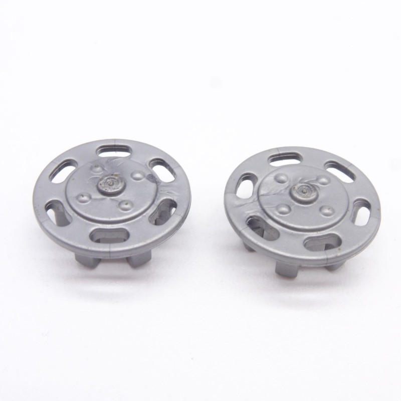 Playmobil 38778 Lot de 2 Enjoliveurs de Roue Gris