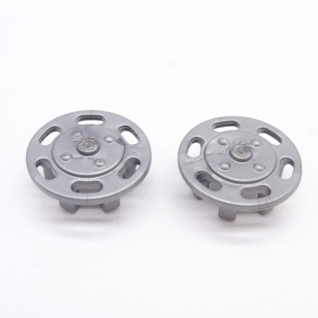 Playmobil 38778 Lot de 2 Enjoliveurs de Roue Gris