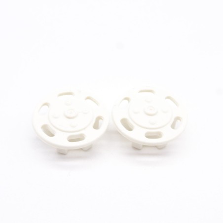 Playmobil 38780 Lot de 2 Enjoliveurs de Roue Blancs