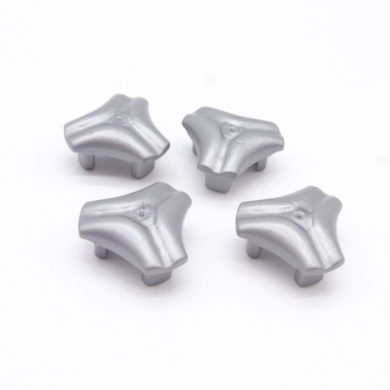 Playmobil 38782 Lot de 4 Enjoliveurs de Roue Gris