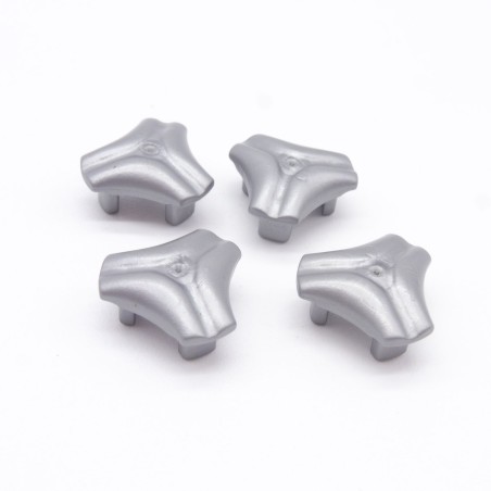 Playmobil 38782 Lot de 4 Enjoliveurs de Roue Gris